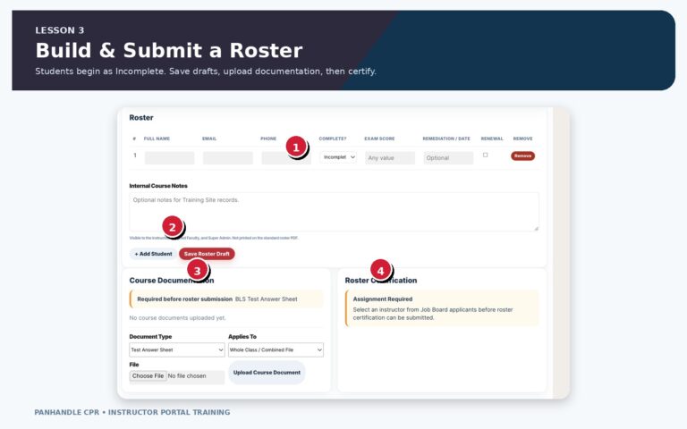 Rosters, Documentation & Certification